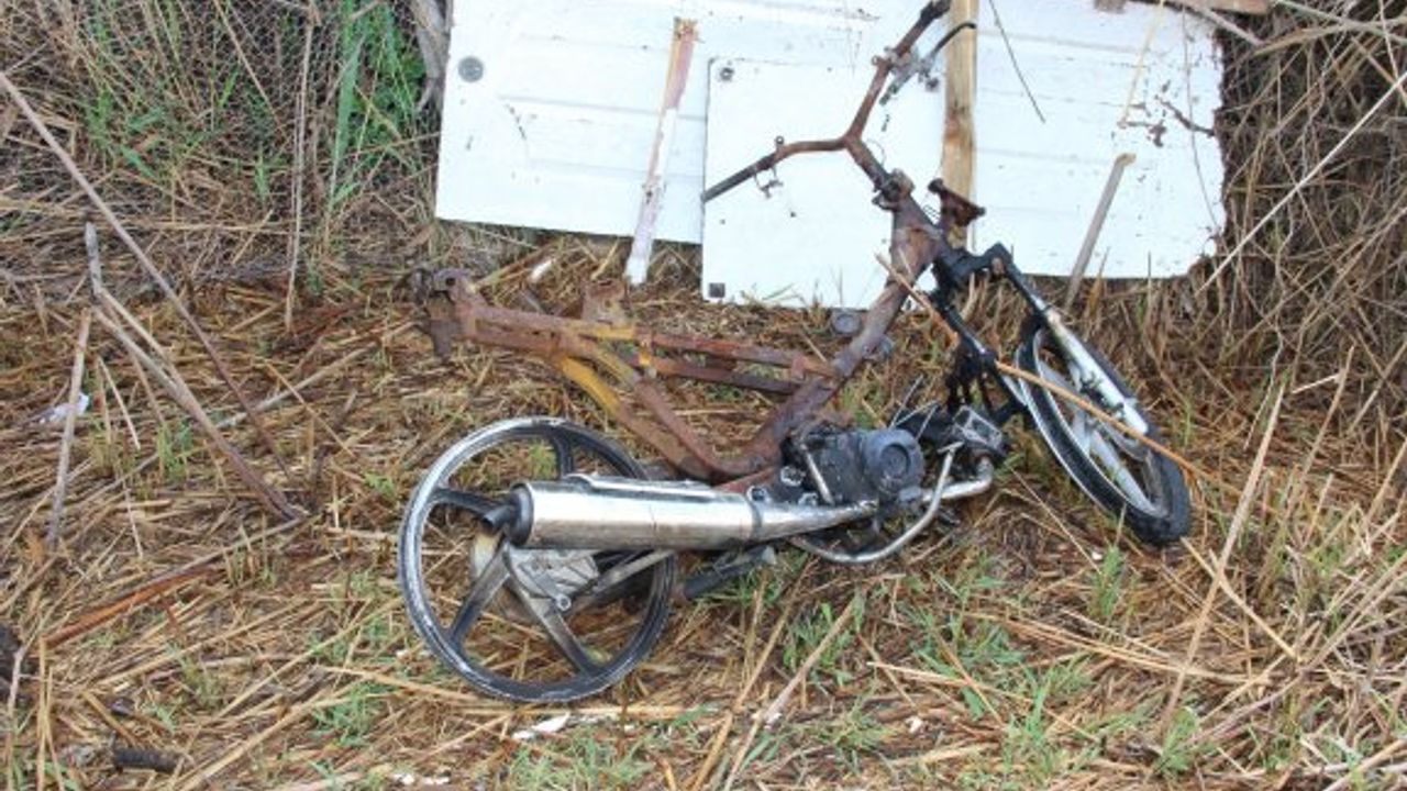 ÇALINAN MOTOSİKLET YANMIŞ HALDE BULUNDU