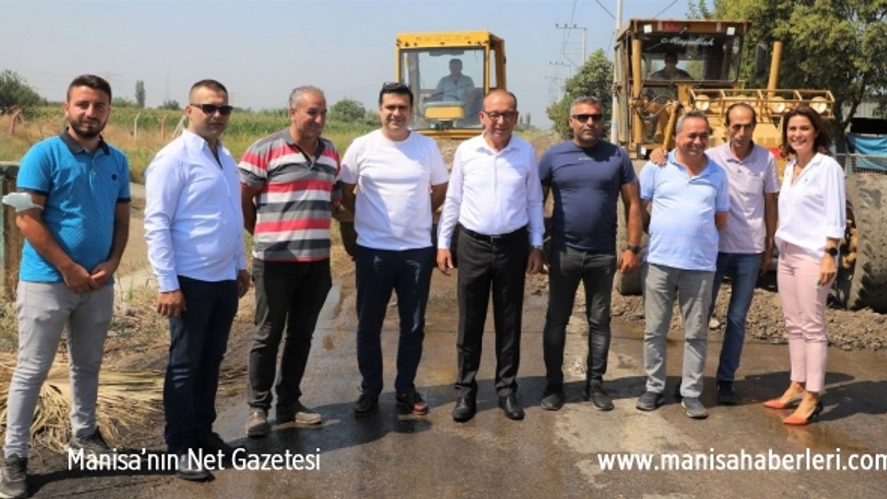 DSİ’ye ait yollarda Turgutlu Belediyesi asfalt çalışmalarına başladı