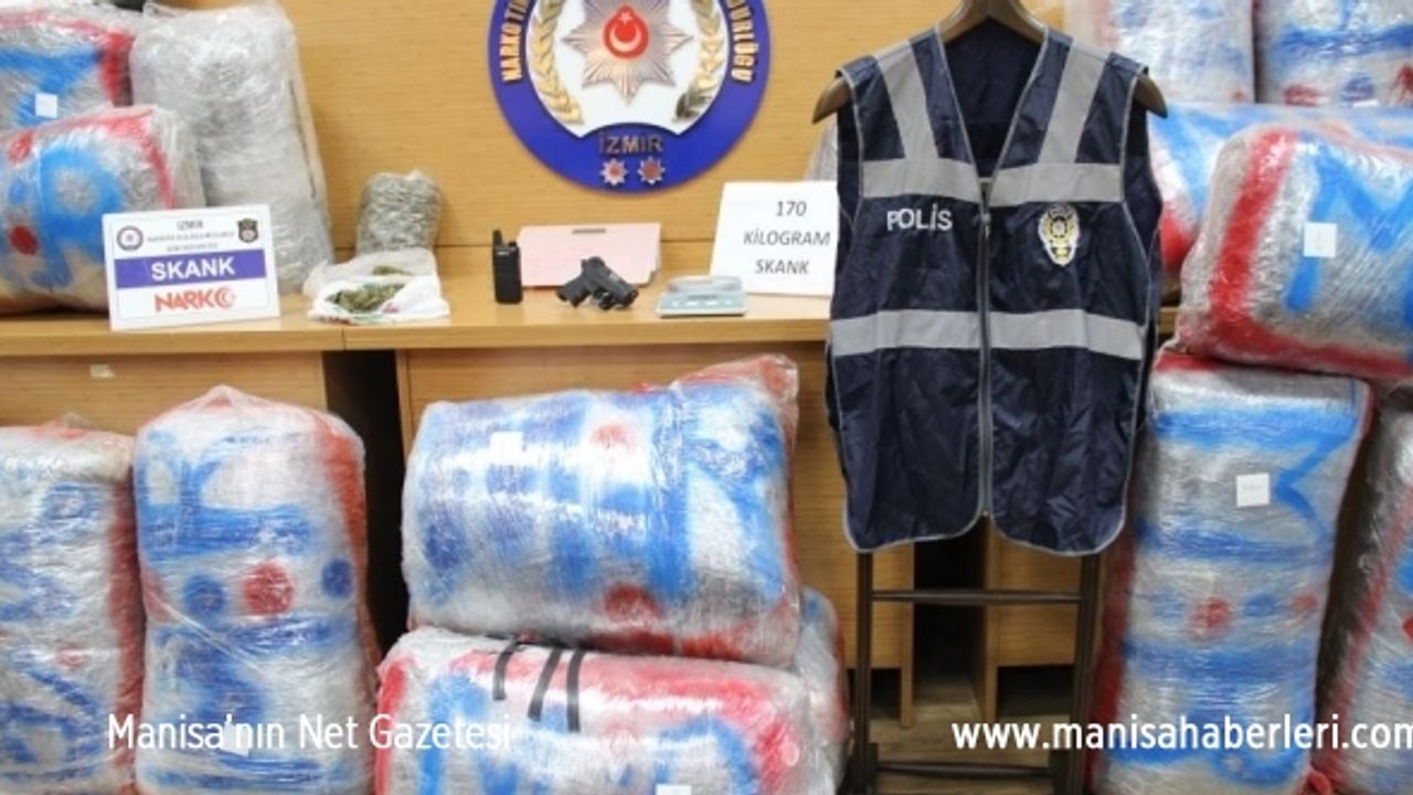 İzmir'de 170 kilo uyuşturucuyla yakalanan kişi tutuklandı