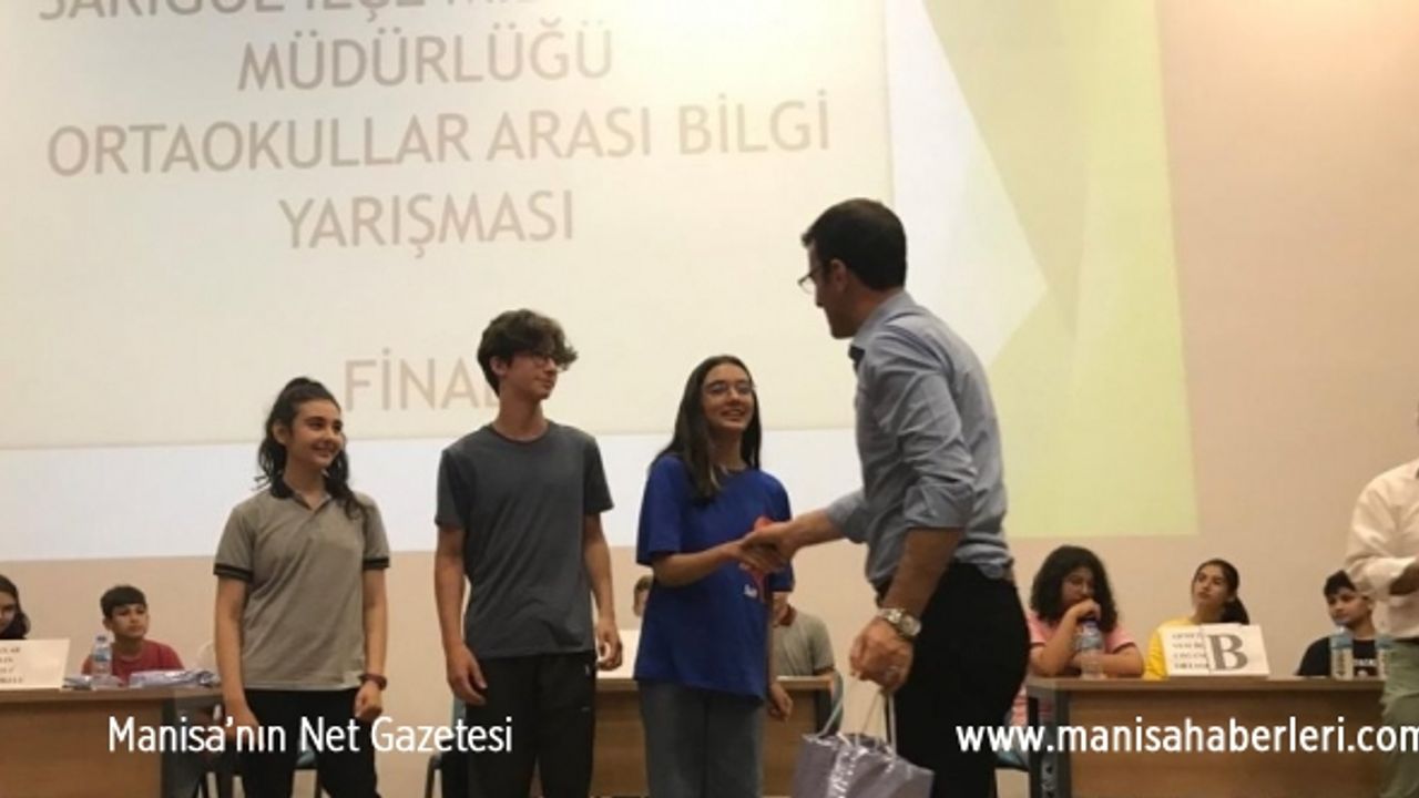 Bilgi yarışmasının birincisi Sarıgöl Atatürk Ortaokulu oldu