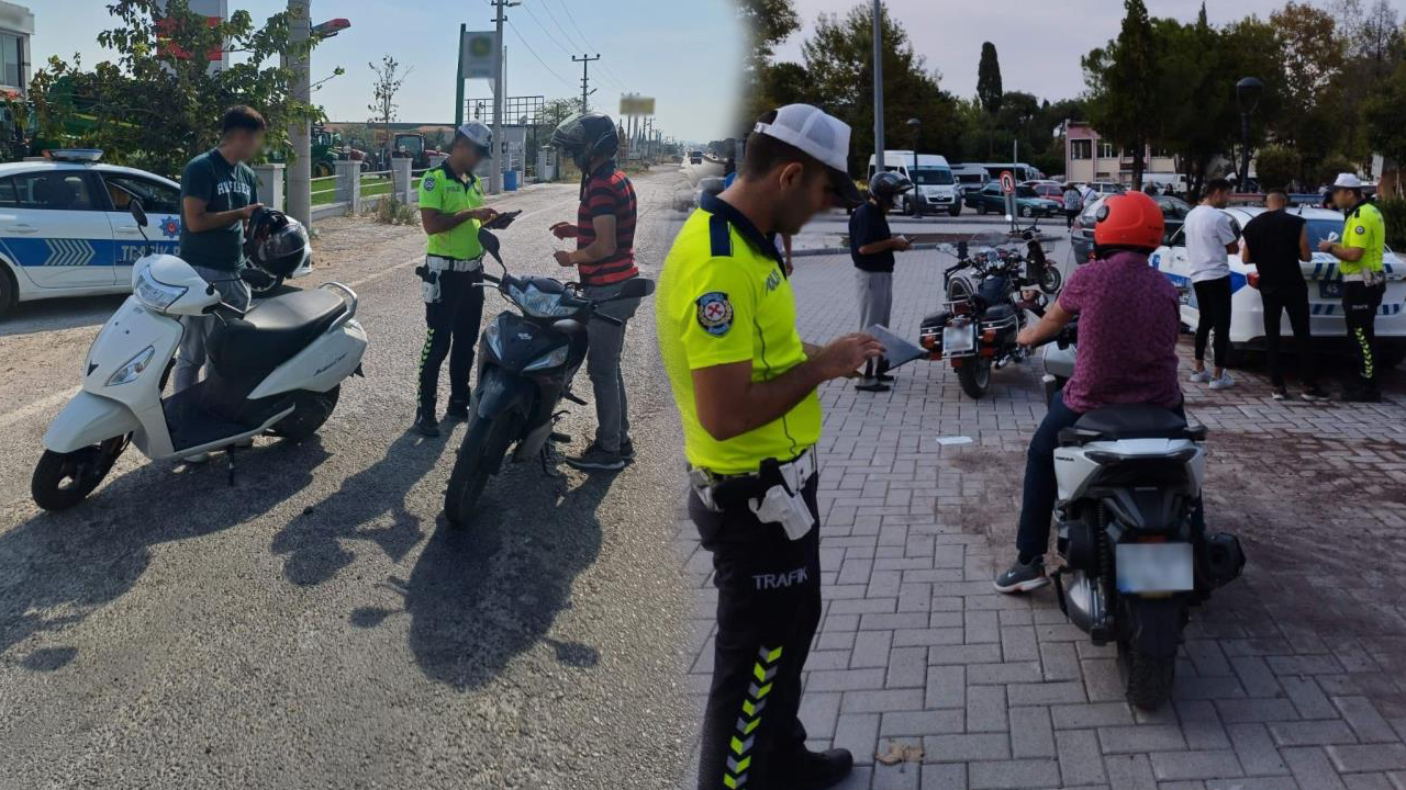Manisa'da motosiklet denetimi! Sürücülere ceza yağdı