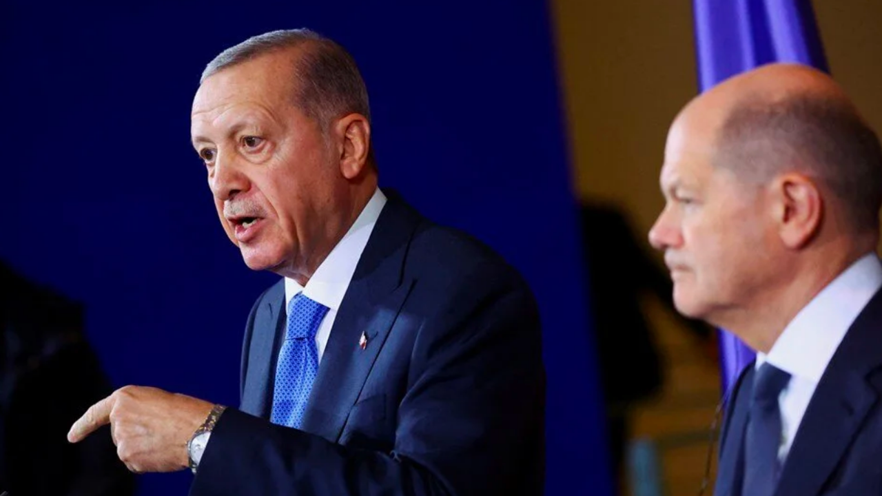Erdoğan’dan, Almanya Başbakanı’na; İsrail’e borcu olanlar rahat konuşamıyor