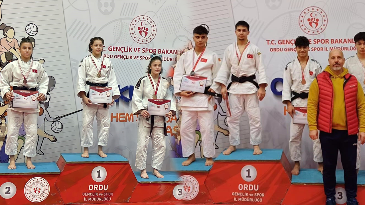 Manisalı genç judocular Ordu'da madalyaları topladı