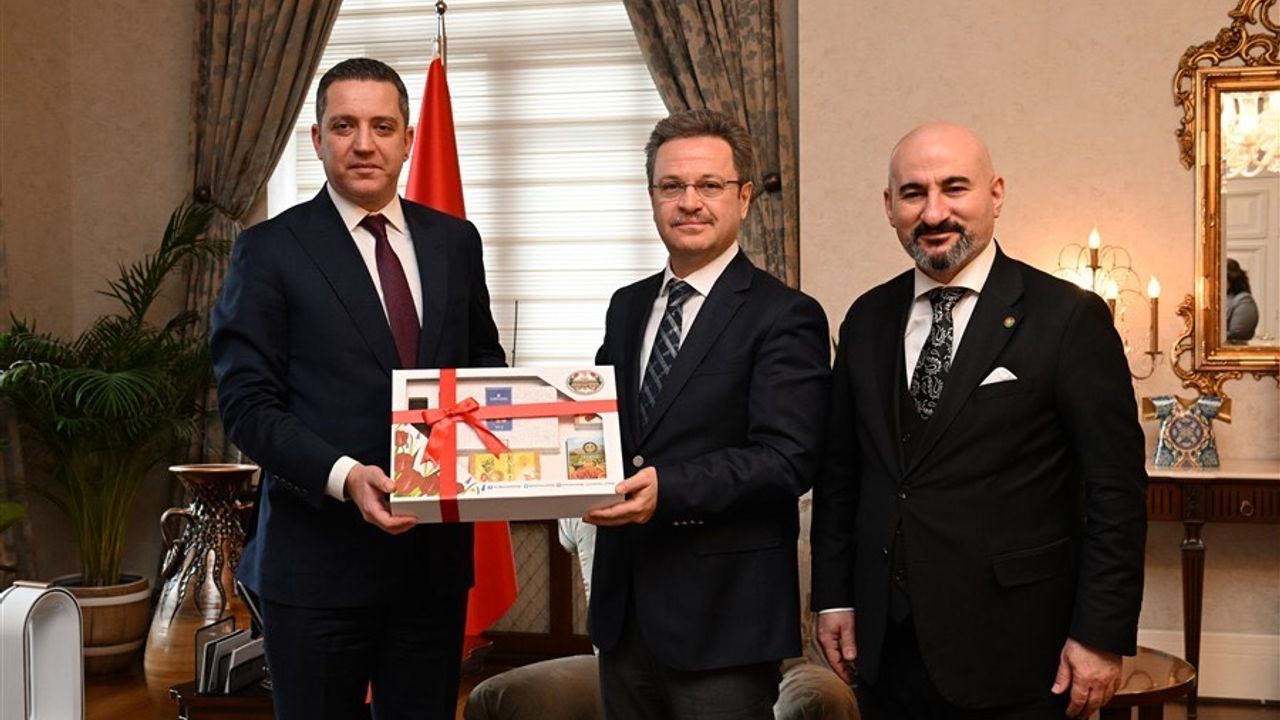 Vali Ünlü TBB Başkanı Sağkan'ı ağırladı