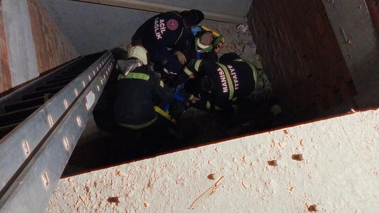 Manisa'da inşaat kazası! 4. kattan asansör boşluğuna düştü!