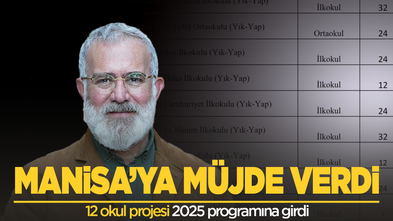 Manisa'ya müjde: 12 okul projesi 2025 programına girdi