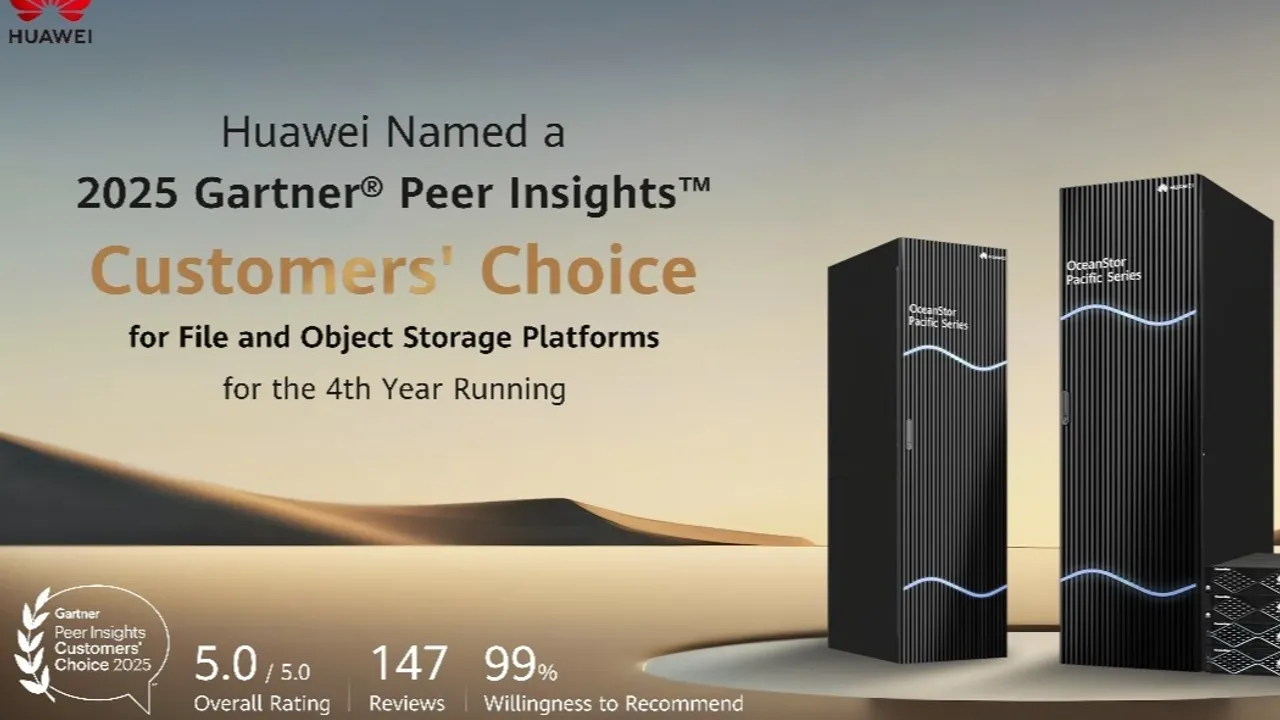 Huawei, üst üste 4. kez Dosya ve Nesne Depolama Platformları kategorisinde 2025 Gartner Peer Insights müşterilerinin tercihi seçildi