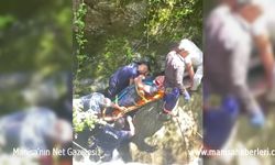 Manisa'da uçuruma yuvarlanan kişi yaralandı