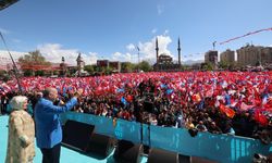 Erdoğan'ın "Rekor kırdı" dediği Kayseri mitingi havadan görüntülendi
