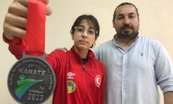 Manisalı Deniz Kiraz karatede Balkan Şampiyonası'nda ikinci oldu