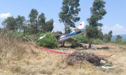 İzmir'de özel bir uçak araziye düştü