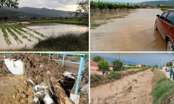 Manisa’da sel felaketi! Kanallar ağaçlarla kapandı, dereler taştı, bağlar sular altında kaldı