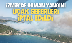 İzmir’deki orman yangını uçak seferlerini iptal ettirdi