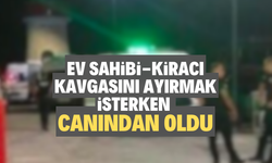 Ev sahibi-kiracı kavgasını ayırmak isterken canından oldu