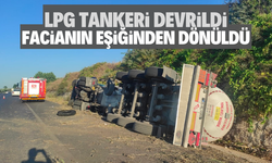 LPG tankeri devrildi, facianın eşiğinden dönüldü