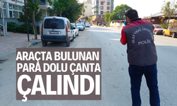 Araç içindeki para dolu çantayı çaldılar