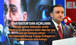 Baybatur; “Biz liderimiz Erdoğan'ın ve davamızın emrindeyiz”