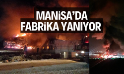 MANİSA’DA FABRİKA YANIYOR