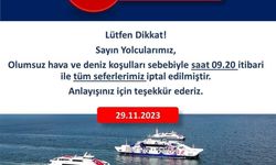 İzmir'de tüm vapur seferleri iptal edildi