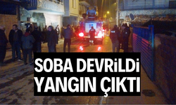 Manisa’da devrilen sobadan yangın çıktı