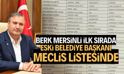 Berk Mersinli ilk sırada, eski belediye başkanı meclis listesinde