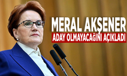 Meral Akşener aday olmayacağını açıkladı