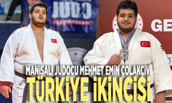 Manisalı judocu Mehmet Emin Çolakçivi Türkiye ikincisi