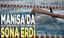 Manisa'da Su Altı Sporları Paletli Yüzme Yarışmaları sona erdi