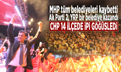 MHP tüm belediyeleri kaybetti, Ak parti 2, YRP bir belediye kazandı... CHP 14 ilçede ipi göğüsledi
