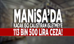 Manisa’da kaçak işçi çalıştıran işletmeye 113 bin 500 lira ceza!