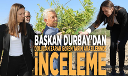 Başkan Durbay’dan doludan zarar gören tarım arazilerinde inceleme