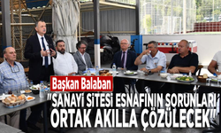 Balaban: "Sanayi sitesi esnafının sorunları ortak akılla çözülecek"