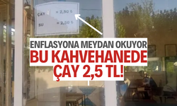 Bu kahvehanede çayın fiyatı 2,5 TL