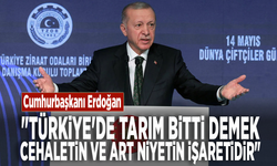 Cumhurbaşkanı Erdoğan: "Türkiye'de tarım bitti demek cehaletin ve art niyetin işaretidir"