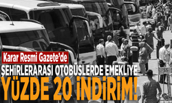 Şehirlerarası otobüslerde emekliye yüzde 20 indirim!