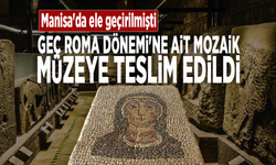 Manisa'da ele geçirilmişti.... Geç Roma Dönemi'ne ait mozaik müzeye teslim edildi