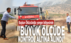 Başkan Öküzcüoğlu yangın bölgesinde: "Büyük ölçüde kontrol altına alındı"