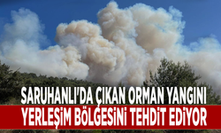 Saruhanlı'da çıkan orman yangını yerleşim bölgesini tehdit ediyor