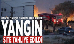 İzmir'de yerleşim yerlerine yakın alanda yangın: Site tahliye edildi