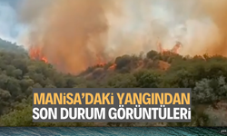 Manisa’daki yangına havadan ve karadan müdahale devam ediyor