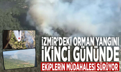 İzmir’deki orman yangını ikinci gününde: Havadan ve karadan müdahale sürüyor
