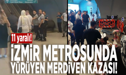 İzmir metrosunda yürüyen merdiven kazası: 11 yaralı!