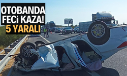 Otobanda feci kaza! 5 yaralı