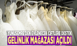 Yunusemre'den evlenecek çiftlere destek: Gelinlik mağazası açıldı