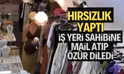 Hırsızlık yapan turist, iş yeri sahibine mail atıp özür diledi