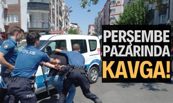 Perşembe pazarında bıçaklı kavga! 1 yaralı
