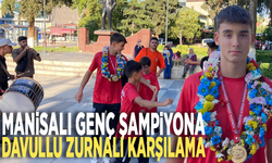 Manisalı genç Şampiyona davullu zurnalı karşılama