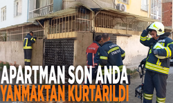 Apartman son anda yanmaktan kurtarıldı