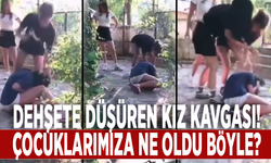 Dehşete düşüren kız kavgası! Çocuklarımıza ne oldu böyle?