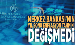 Merkez Bankası'nın yıl sonu enflasyon tahmini değişmedi